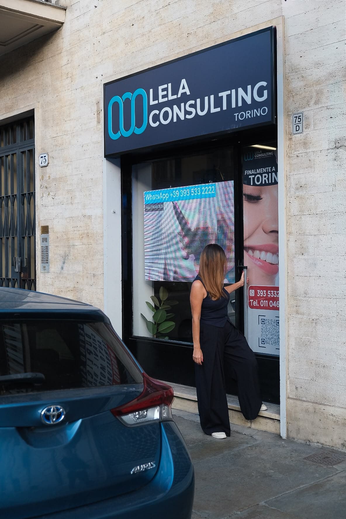 Ingresso dell'ufficio Lela Consulting Torino in Via Madama Cristina